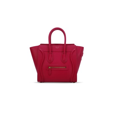 CELINE TOTE IN LUGGAGE MICRO PEBBLED CALFSKIN 167793DRU.38SE (27*27*15cm)